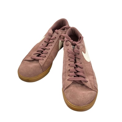 186001 現状品 NIKE ナイキ Blazer Low Suede ブレザー ロー スエード くすみ系 24.5cm ブラウン/あずき色 レディース