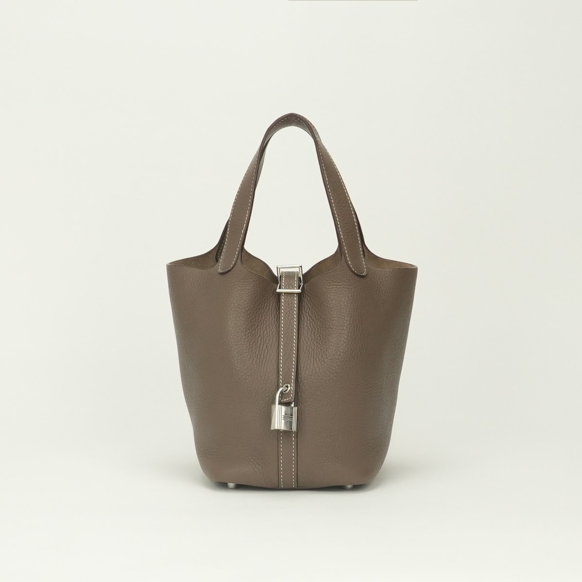 エルメス HERMES ピコタンロックPM ピコタンロック PM ピコタンPM ピコタンロック18 バッグ トートバッグ トリヨンクレマンス エトゥープ Etoupe グレー Gray シルバー金具 ハンドバッグ