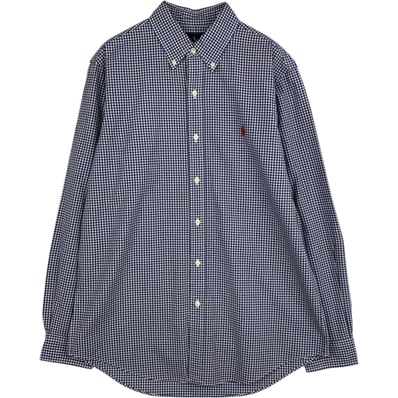 古着 ラルフローレン Ralph Lauren ギンガムチェック 長袖 ボタンダウンチェックシャツ メンズM相当/eaa629012