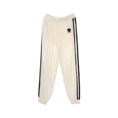 グッチ GUCCI GUCCI × adidas パンツ 衣料品 ボトムス モヘヤ レディース ホワイト系 / ブラック系 【中古】