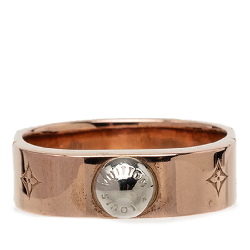 ルイ ヴィトン バーグ ナノグラム リング 指輪 #L M00215 ピンクゴールド メッキ レディース LOUIS VUITTON 中古