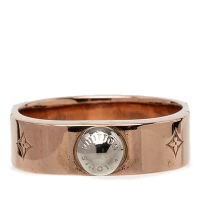 ルイ ヴィトン バーグ ナノグラム リング 指輪 #L M00215 ピンクゴールド メッキ レディース LOUIS VUITTON 中古