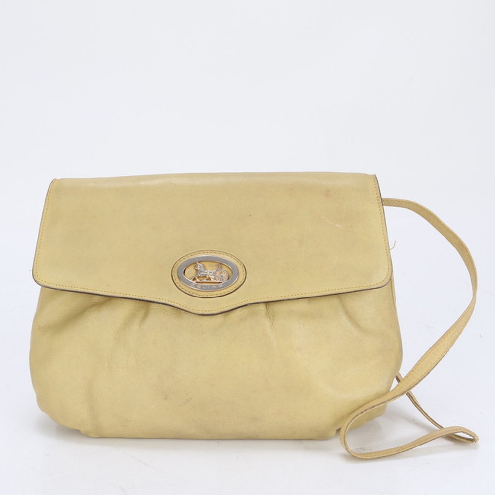 セリーヌ 馬車金具 クロスボディショルダーバッグ レザー