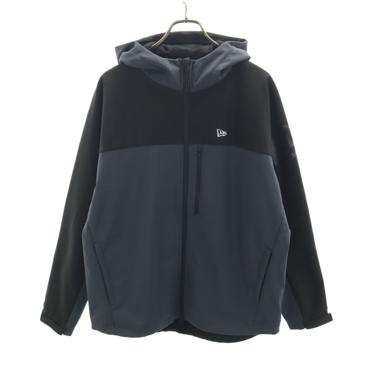 美品 NEW ERA ニューエラ PA SHELL 2 ジャケット XL チャコールグレー 裏フリース