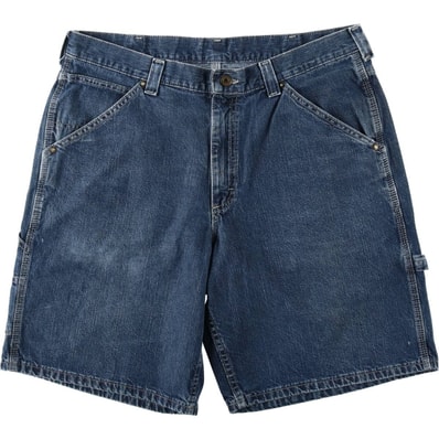 古着 リー Lee DUNGAREES デニムペインターショーツ ショートパンツ メンズw37相当/eaa653522