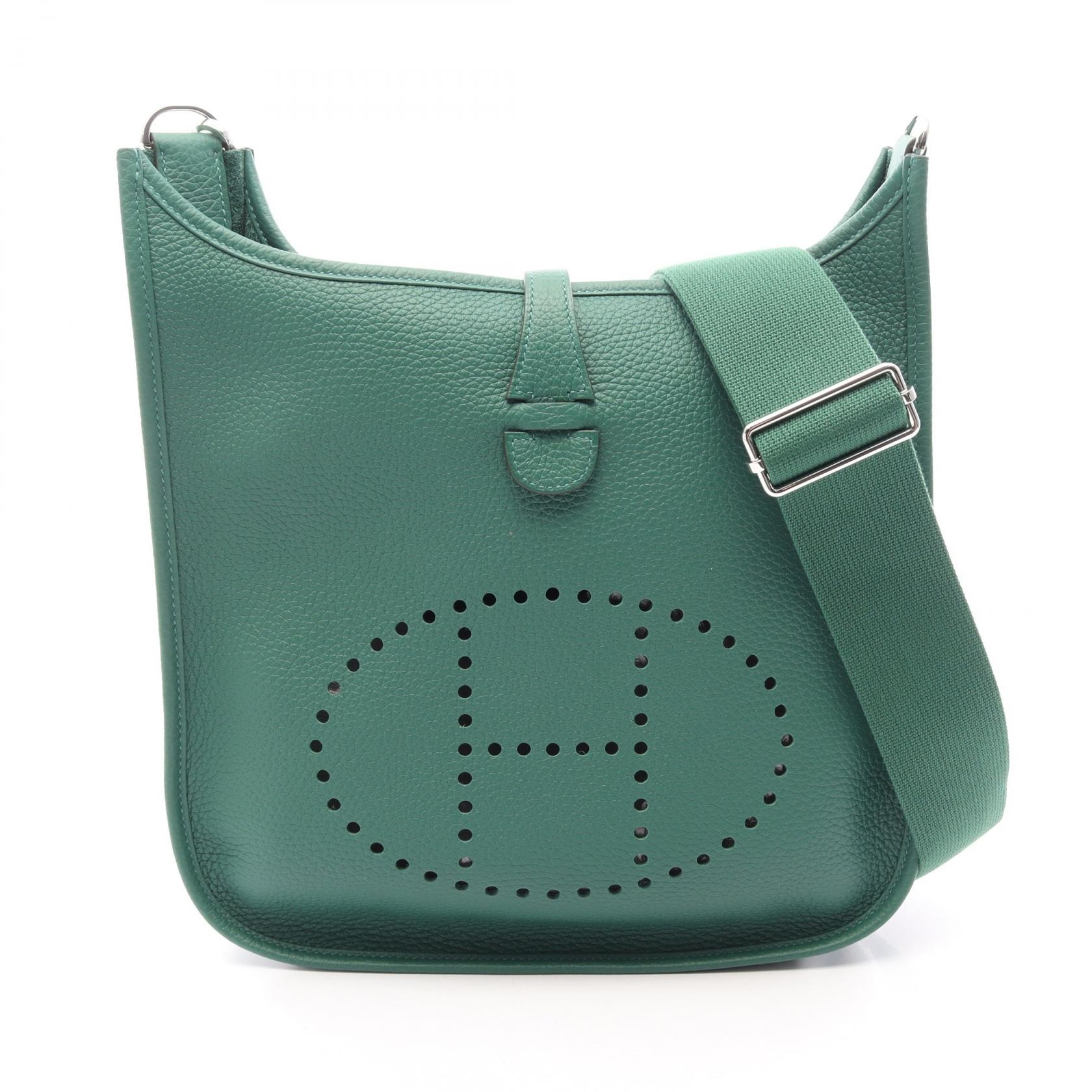 エルメス HERMES エヴリン 3 トロワ PM ショルダーバッグ バッグ レザー トリヨンクレマンス トリヨンクレマンス レディース グリーン系 【中古】