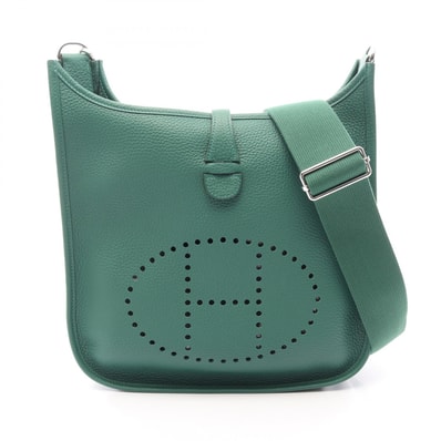エルメス HERMES エヴリン 3 トロワ PM ショルダーバッグ バッグ レザー トリヨンクレマンス トリヨンクレマンス レディース グリーン系 【中古】