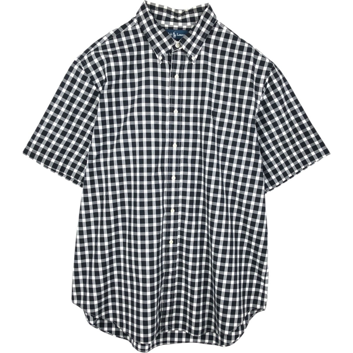 古着 ラルフローレン Ralph Lauren CUSTOM FIT 半袖 ボタンダウン チェックシャツ メンズXXL相当/eaa655717