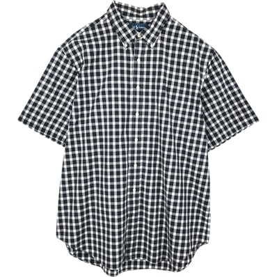 古着 ラルフローレン Ralph Lauren CUSTOM FIT 半袖 ボタンダウン チェックシャツ メンズXXL相当/eaa655717