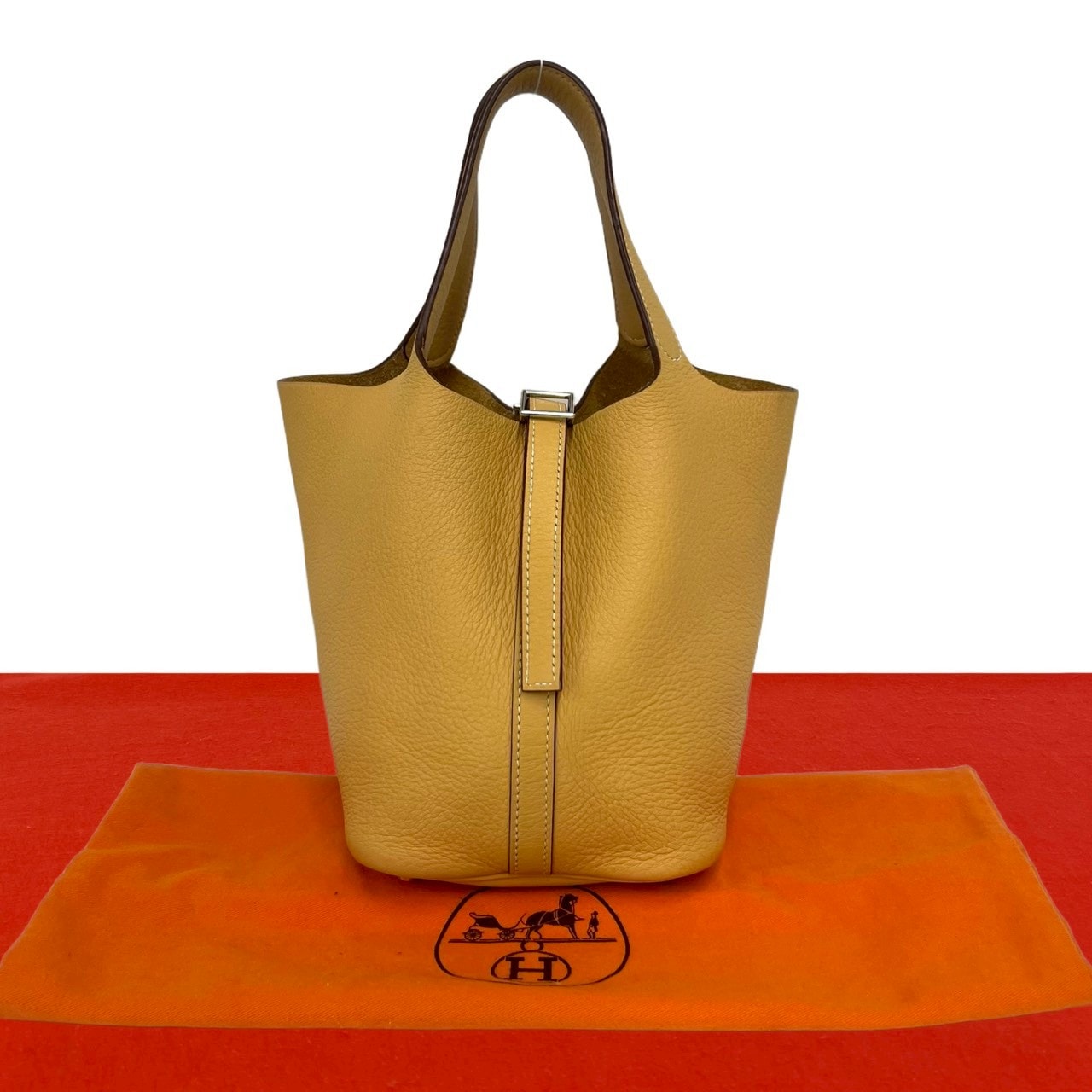 HERMES エルメス ピコタン PM トリヨンクレマンス ハンドバッグ イエロー
49073