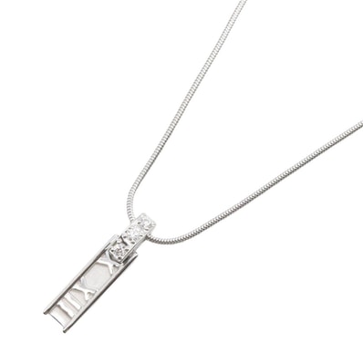 ティファニー TIFFANY&CO アトラス ダイヤ ネックレス ネックレス ジュエリー K18WG(ホワイトゴールド) ダイヤモンド レディース シルバー系 / クリア系 【中古】