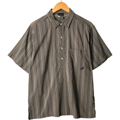 古着 00年代 パタゴニア Patagonia 54180S5 マルチストライプ 半袖 コットン×ナイロン ストライプシャツ ボックスシャツ メンズM相当/eaa568952