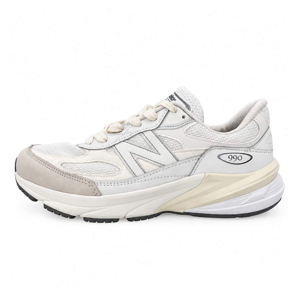 NEW BALANCE ニューバランス U990GB6 Made in USA 990 V6 メッシュ レザー ローカット スニーカー ホワイト系 オフホワイト系 27cm【中古】