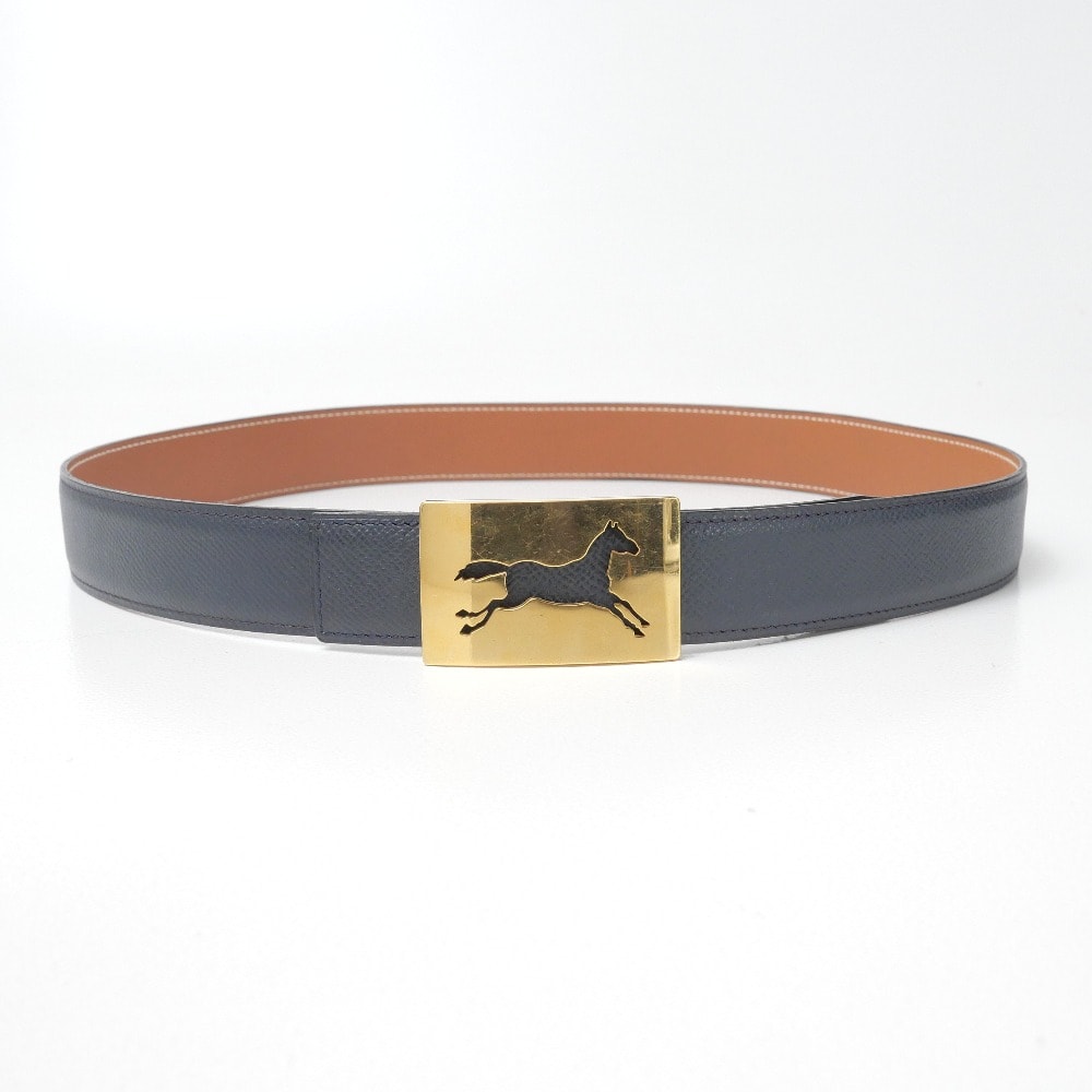 HERMES エルメス ヴィンテージ ホースキット ベルト サイズ100 〇Z刻印 1996年製 リバーシブル フランス製 ブランド古着【中古】20261016/RB1115
