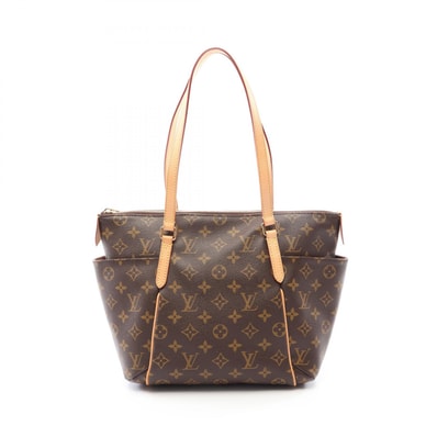 ルイ・ヴィトン LOUIS VUITTON トータリーPM トートバッグ バッグ PVCコーティングキャンバス レザー モノグラム レディース ブラウン系 M41016 【中古】