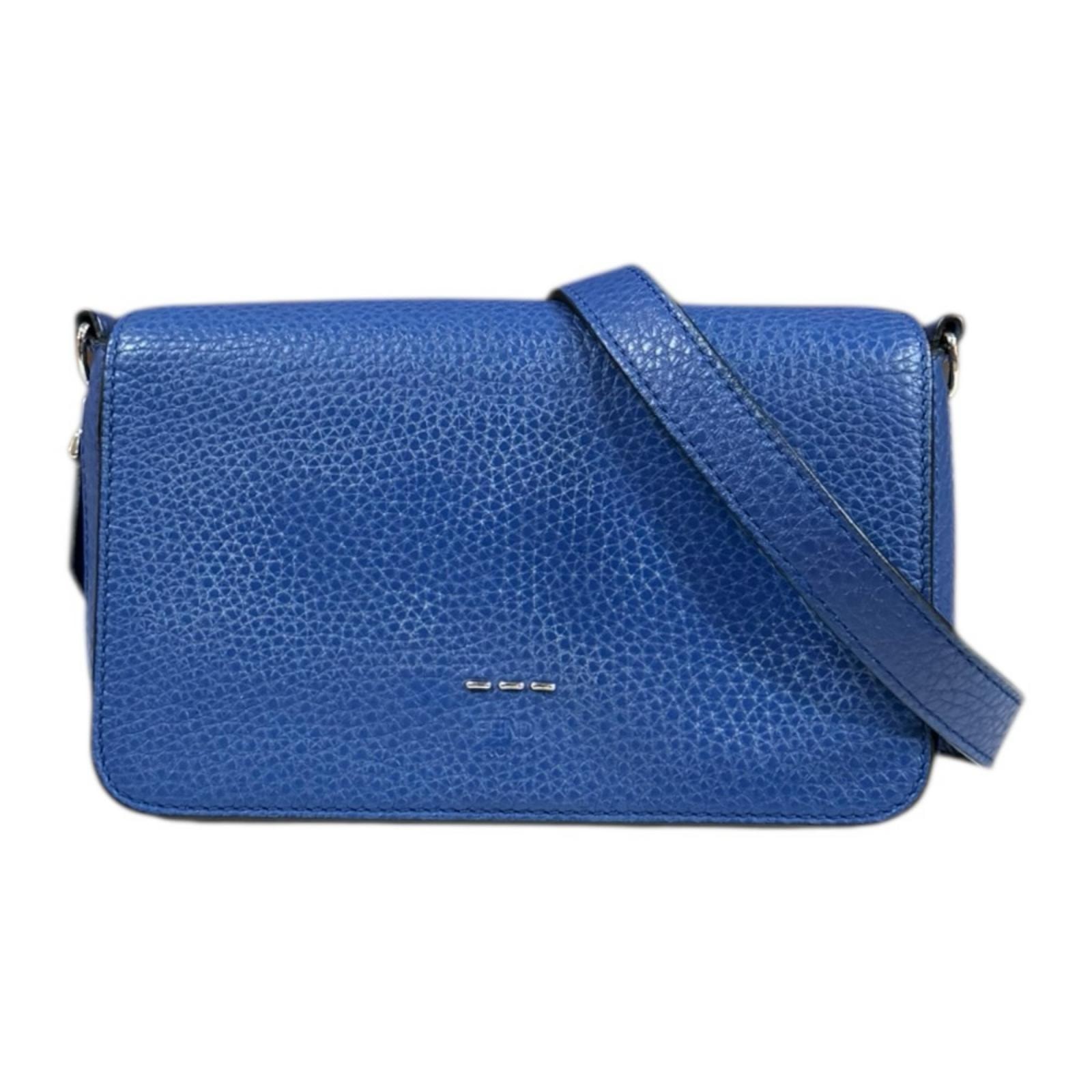 フェンディ ショルダーバッグ レザー 7M0299 ブルー レディース FENDI  中古