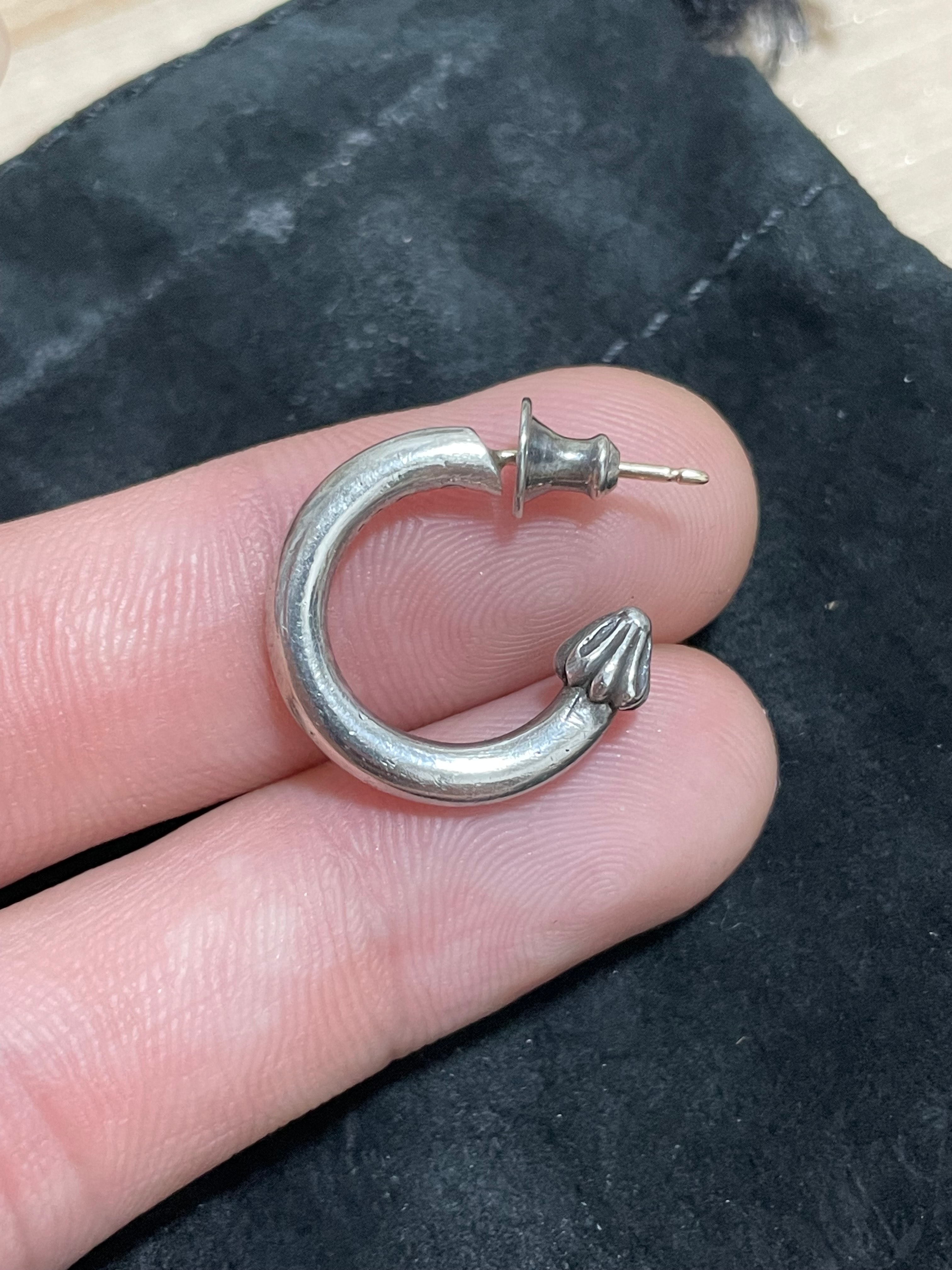 Chrome Hearts Hoop Plain Earrings "Silver"