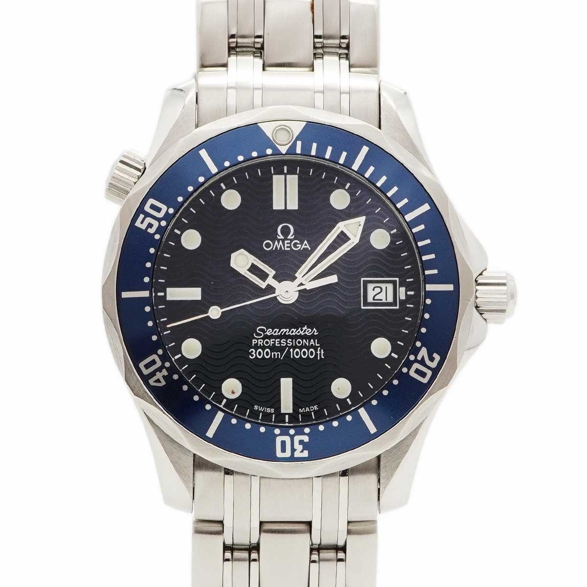 【6wdd0339】オメガ シーマスター 2561.80 ネイビー文字盤【中古】腕時計 ボーイズ
