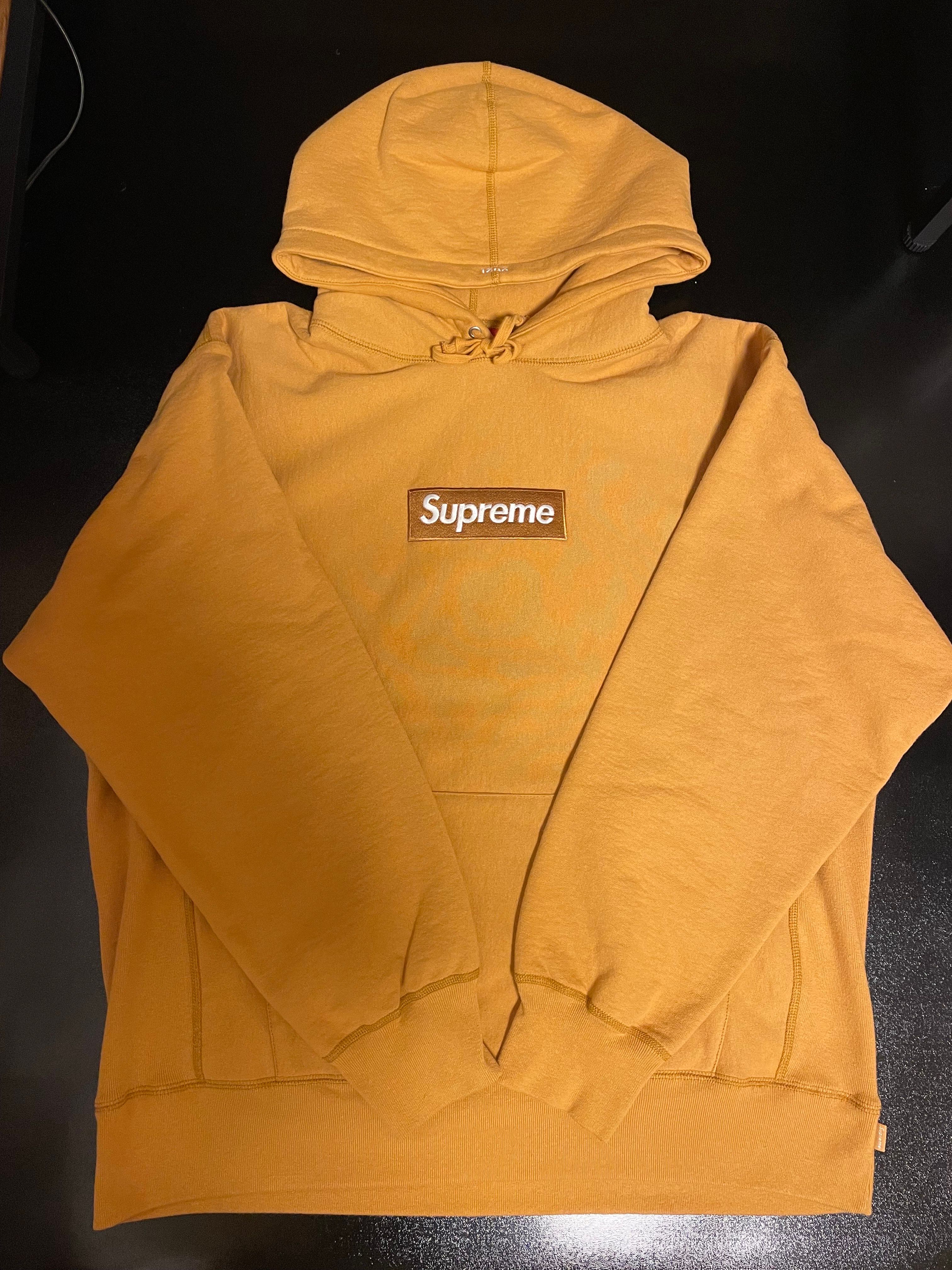 Supreme Box Logo Hooded Sweatshirt "Light Mustard" (21FW)
