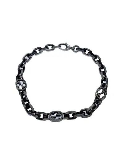 GUCCI Silver Bracelet With Interlocking G