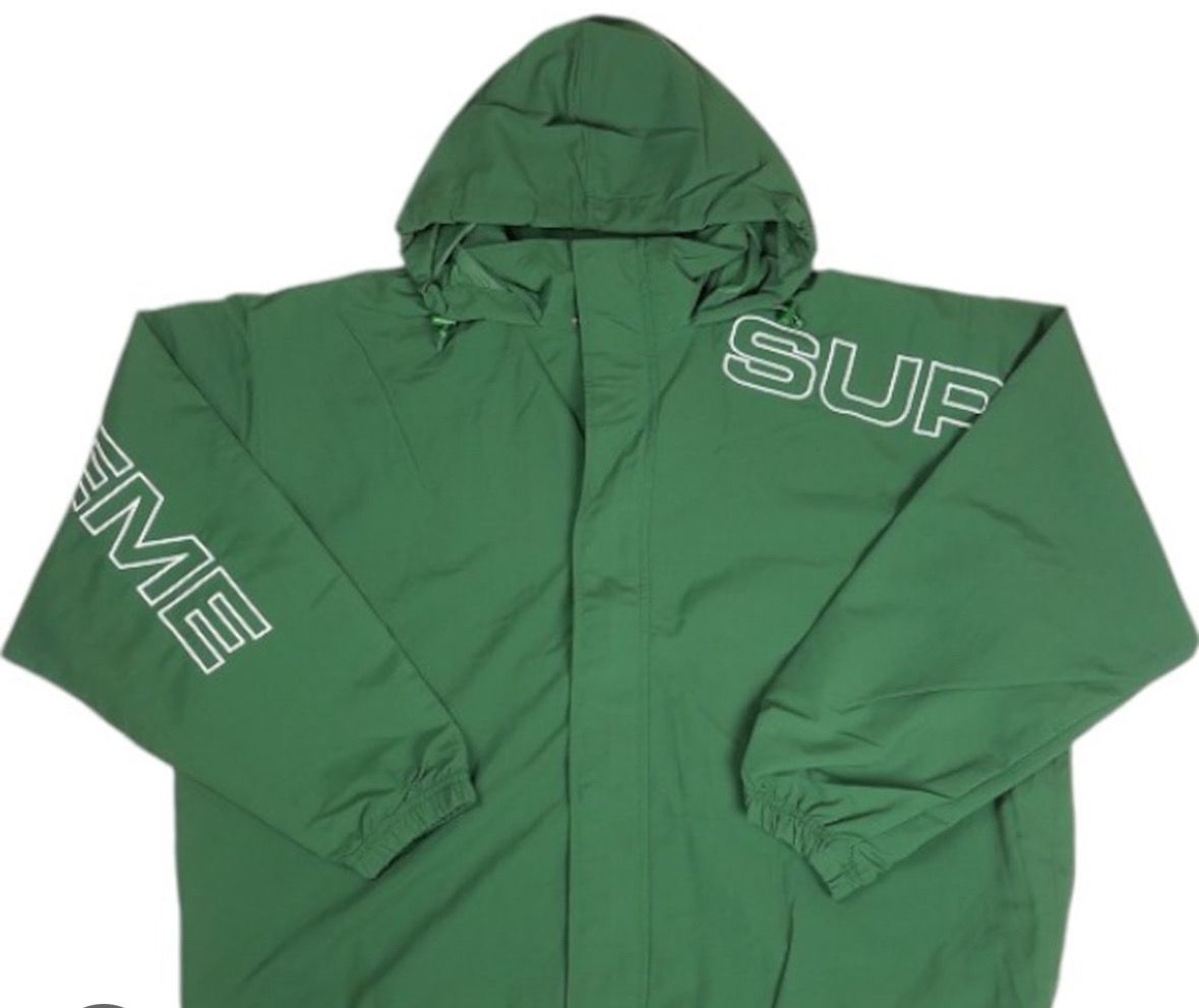 Supreme Spellout Embroidered Track Jacket "Dark Green"