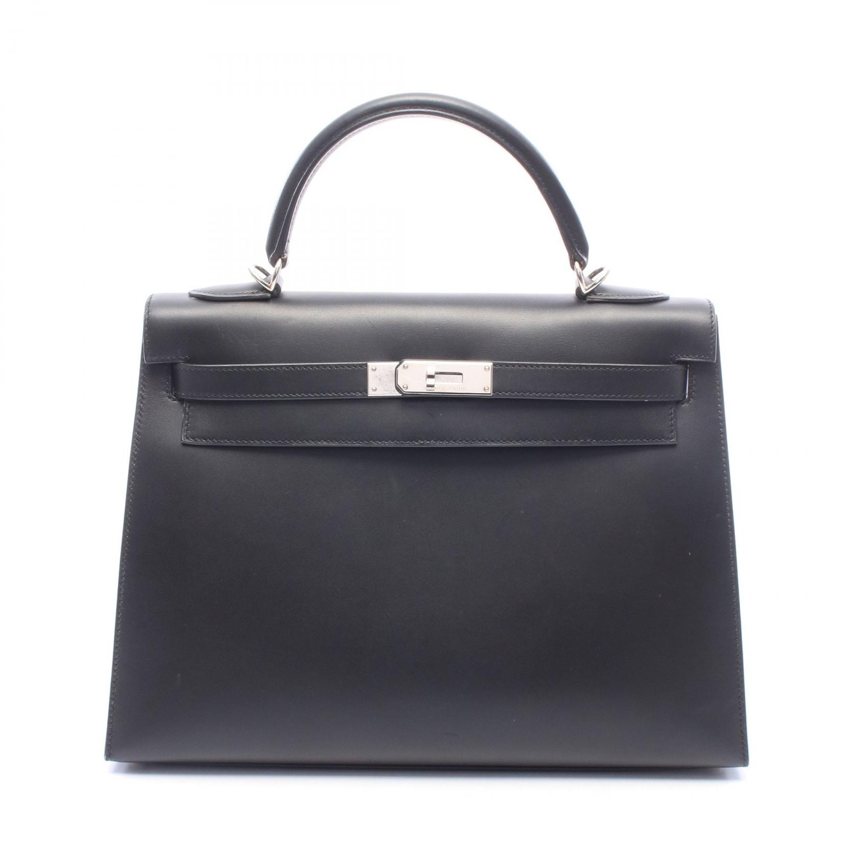 エルメス HERMES ケリー32 外縫い 2WAY ハンドバッグ バッグ ヴォーシャモニー ヴォーシャモニー □G刻印(2003年製造) レディース ブラック系 【中古】