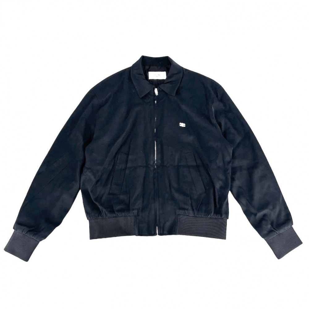 CELINE セリーヌ ブルゾン トリオンフ ジャケット アウター アパレル 服  52 2W47B585X ダークネイビー シルバー金具 レーヨン    レディース 春 秋【中古品】