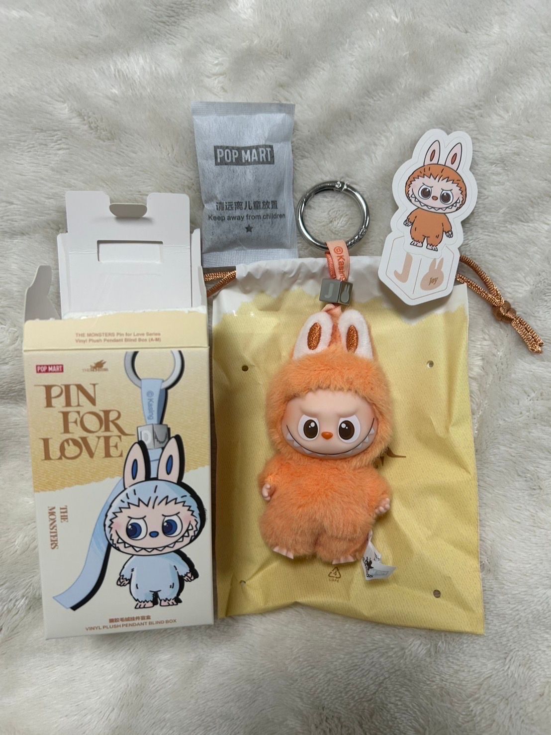 POP MART THE MONSTERS (LABUBU) Pin for Love Series-Vinyl Plush Pendant (A-M) J