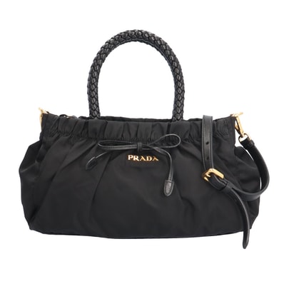 PRADA 2Way Nylon Shoulder Bag "Black"