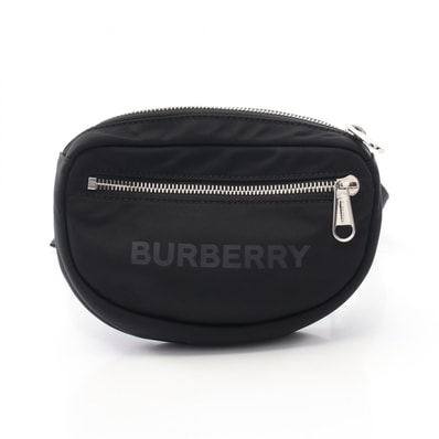 バーバリー BURBERRY ウエストバッグ ボディバッグ バッグ ナイロン レザー メンズ ブラック系 【中古】