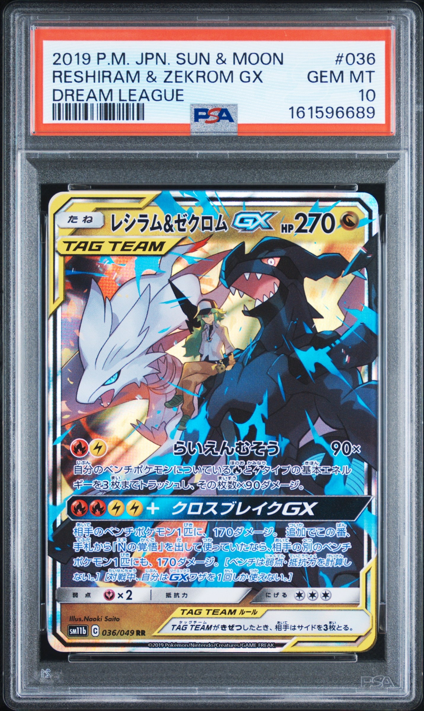 レシラム&ゼクロムGX (N) RR[SM11b 036/049](強化拡張パック「ドリームリーグ」)