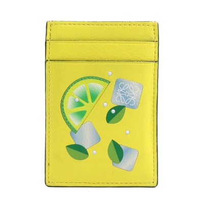 ロエベ LOEWE カードケース レザー イエロー レディース【中古】 h32373i