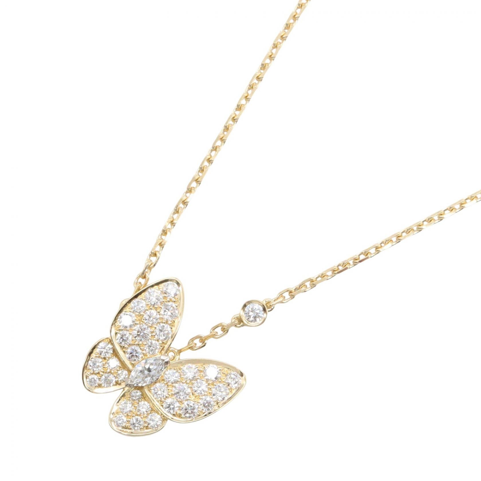 ヴァンクリーフ&アーペル Van Cleef & Arpels ドゥパピヨン ダイヤ ネックレス ネックレス ジュエリー K18(イエローゴールド) ダイヤモンド レディース ゴールド系 / クリア系 VCARP3DP00 【中古】