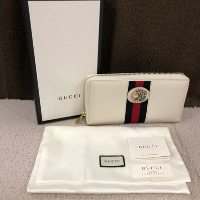 GUCCI Raj Zip Around Wallet "White"