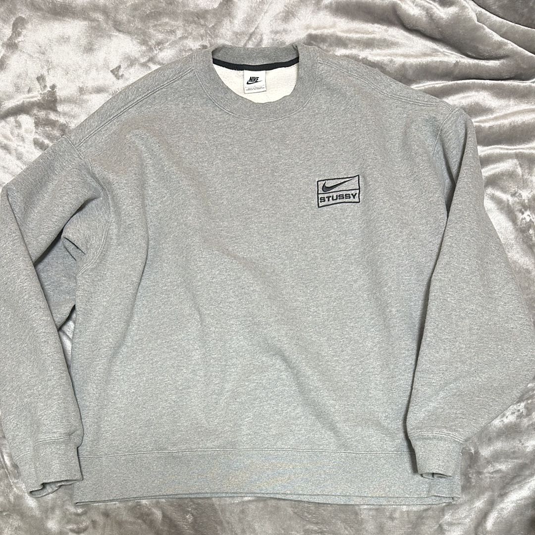 Stussy x Nike Fleece Crew (US Size) "Grey" DO9337-063