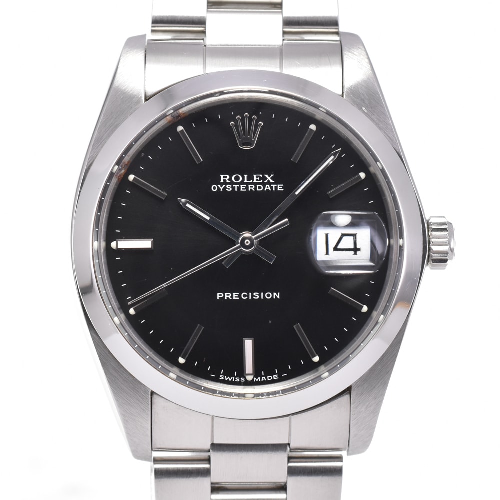 ロレックス ROLEX 6694 ヴィンテージ オイスターデイト プレシジョン ブラック 手巻き メンズ 美品 箱・保証書付き 腕時計 Y#146259