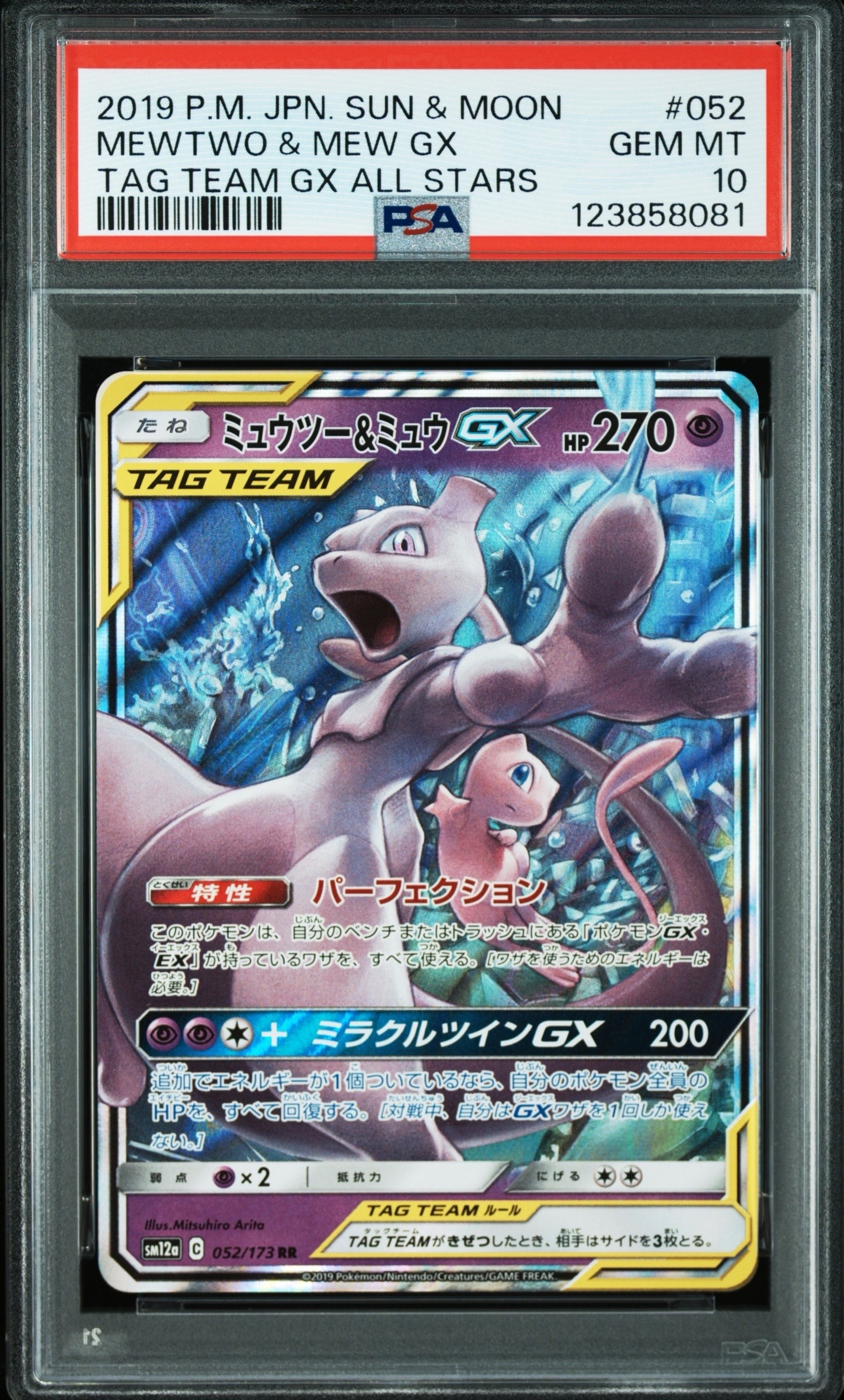 ミュウツー&ミュウGX RR [SM12a 052/173](ハイクラスパック「TAG TEAM GX タッグオールスターズ」)