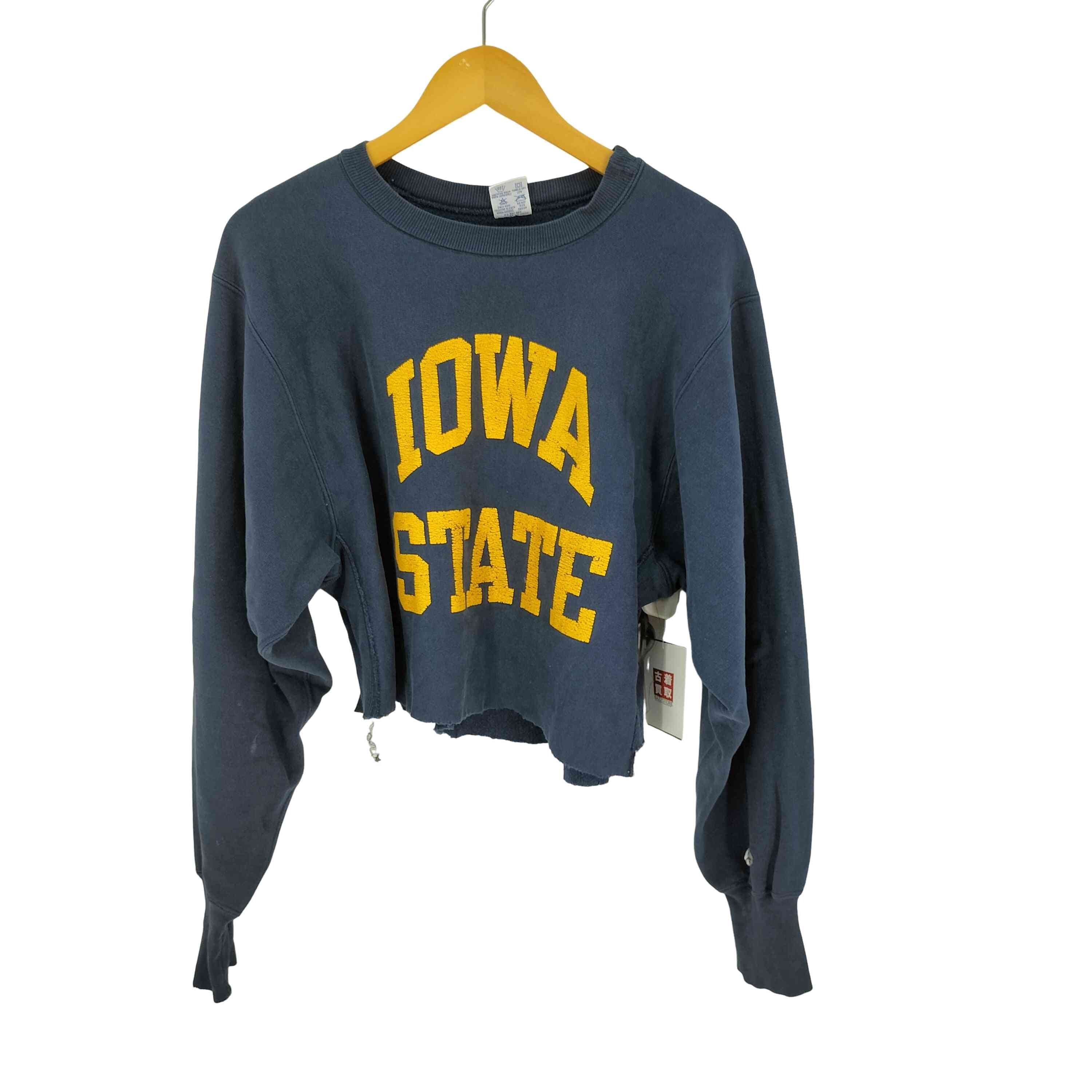 USA製 刺繍タグ REVERSE WEAVE IOWA STATE カットオフ スウェット【1143053973415】