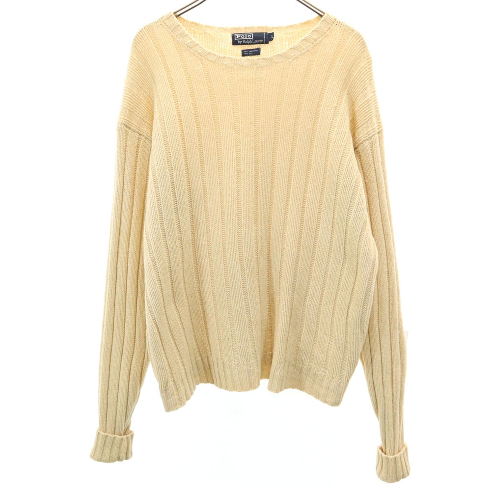 Polo by Ralph Lauren ポロバイラルフローレン 90s オールド 長袖 セーター L ベージュ ニット