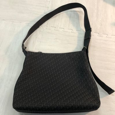 Dior Trotter Canvas Shoulder Bag "Black"