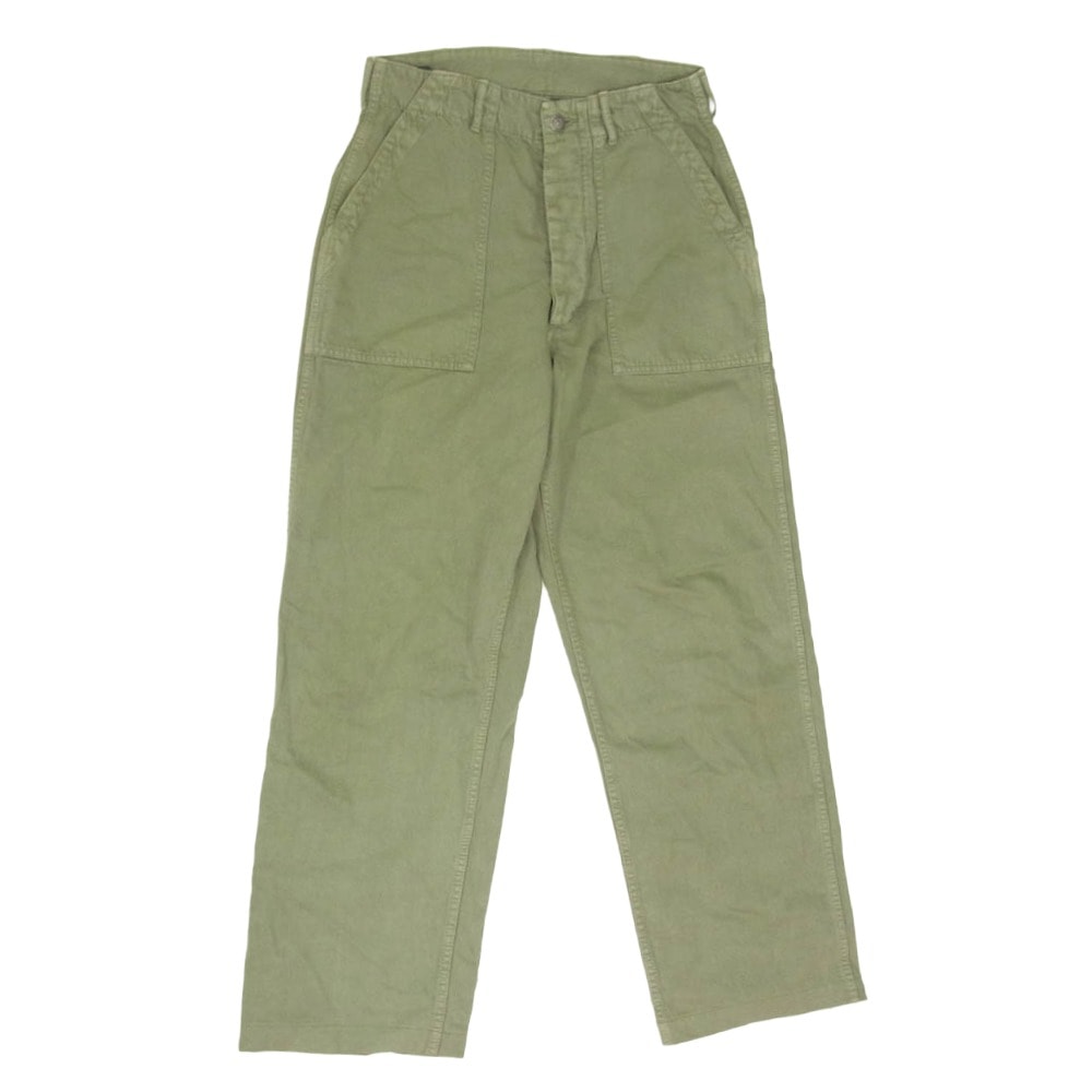 MINEDENIM マインデニム 2604-7001-42-302 Denim Baker Pants デニム ベイカー ファティーグ ボタンフライ パンツ カーキ系 30【中古】