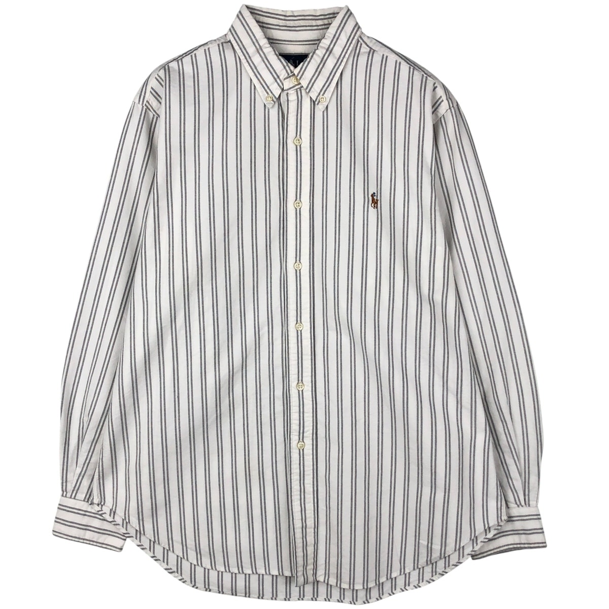 古着 ラルフローレン Ralph Lauren CLASSIC FIT 長袖 ボタンダウンストライプシャツ メンズL相当/eaa597700