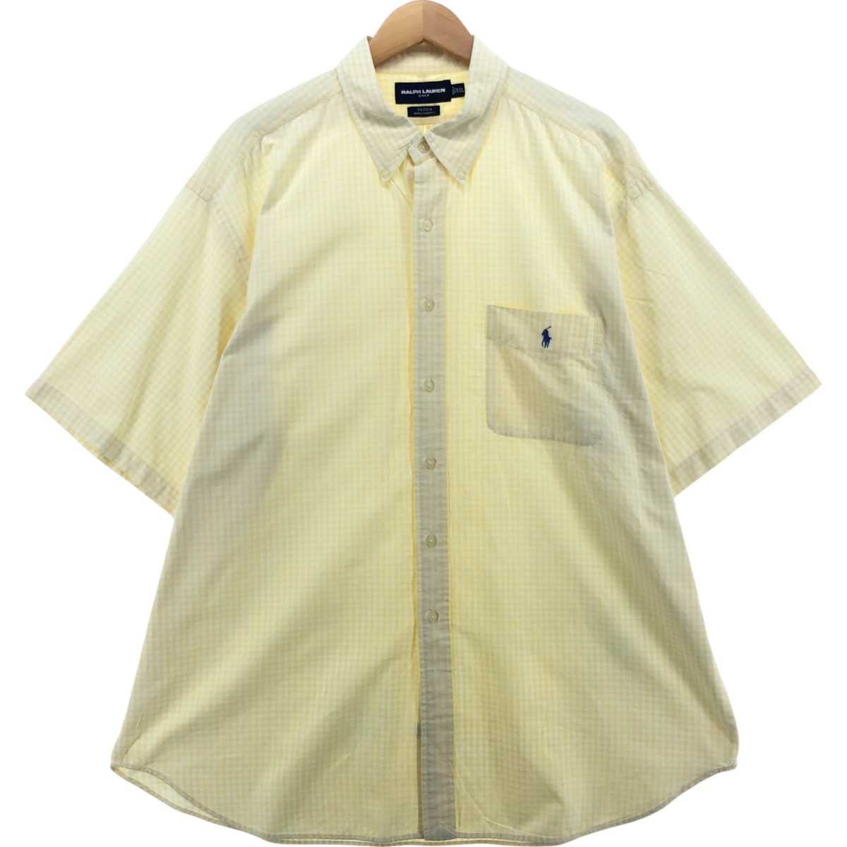 古着 ラルフローレン Ralph Lauren 半袖 ボタンダウン チェックシャツ メンズXXL相当/eaa564011