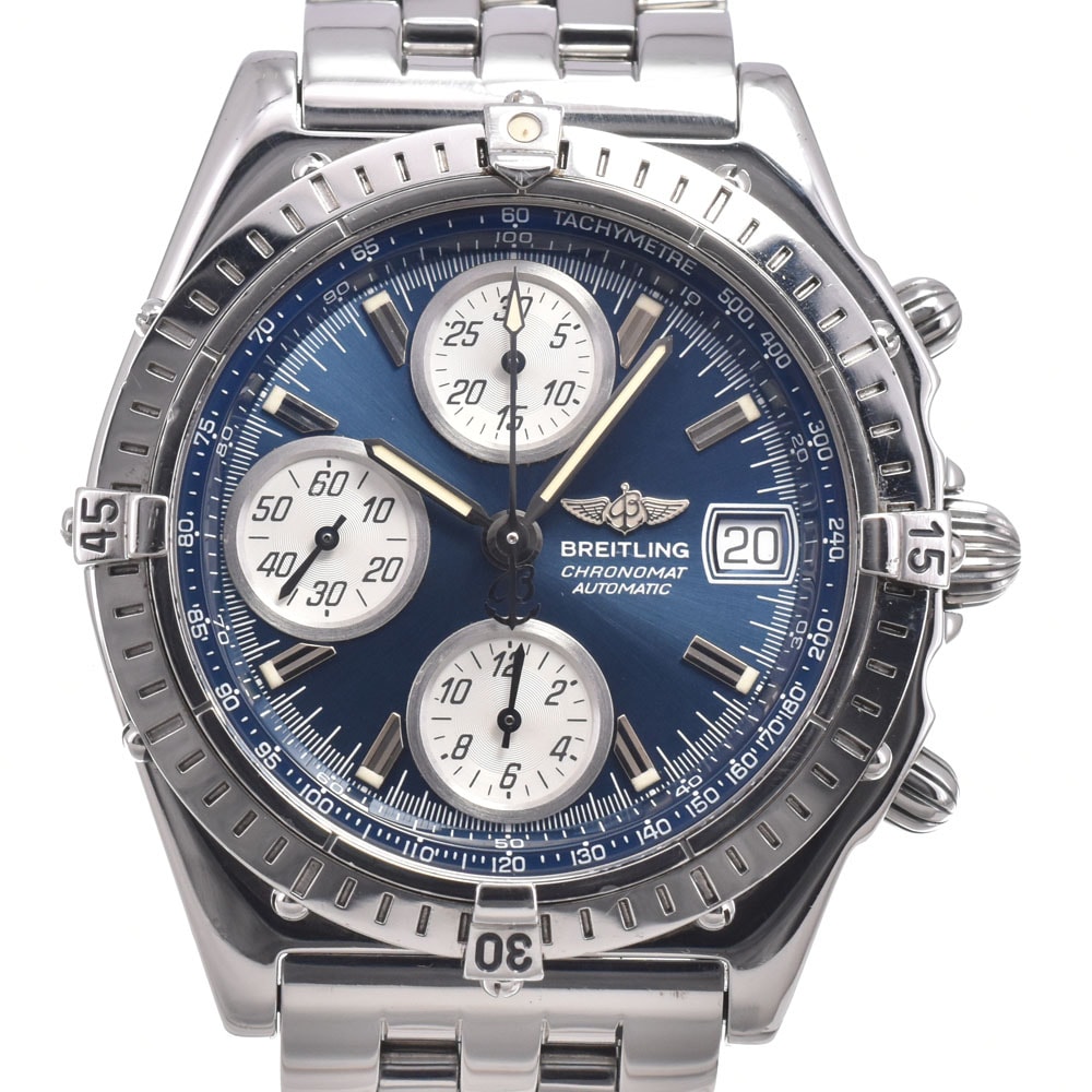 ブライトリング BREITLING A13050.1 クロノマット GT クロノグラフ デイト ブルー 自動巻き メンズ 良品 腕時計 M#150632