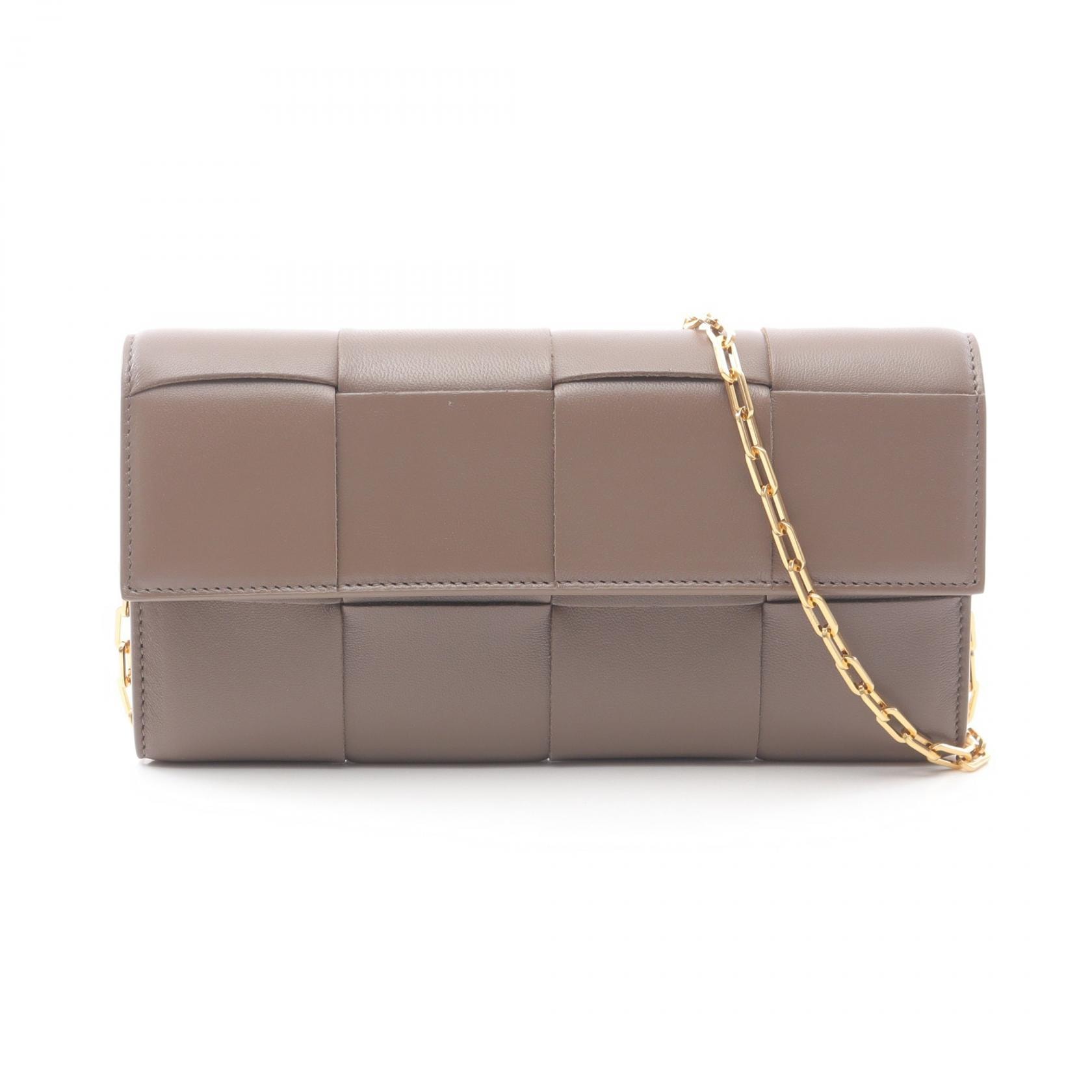 ボッテガヴェネタ BOTTEGA VENETA マキシイントレチャート ショルダーバッグ バッグ レザー レディース グレー系 742098VCQC42560 【新品】