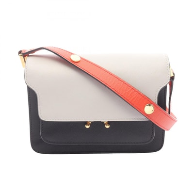 マルニ MARNI TRUNK BAG MINI トランクバッグ ミニ ショルダーバッグ バッグ レザー レディース グレー系 / ブラック系 / オレンジ系 【中古】