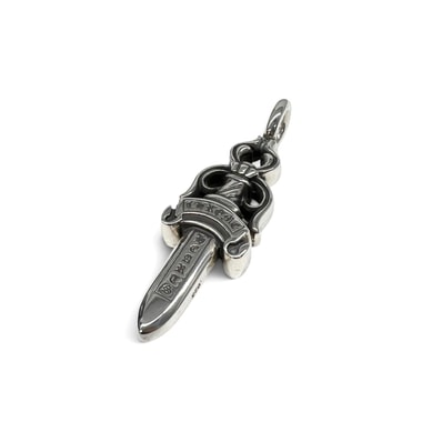 CHROME HEARTS 希少 美品 クロムハーツ DBL DAGGER ダブルダガー ネックレストップ ペンダントトップ インボイス・袋付属 クロス アクセサリー クロム ABランク 中古 鑑定済 クロムアクセ