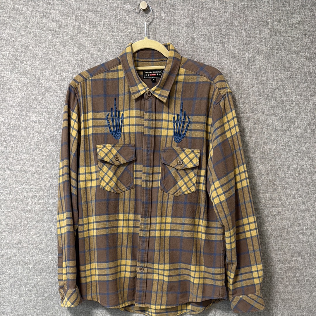Supreme x HYSTERIC GLAMOUR Plaid Flannel Shirt "Tan"