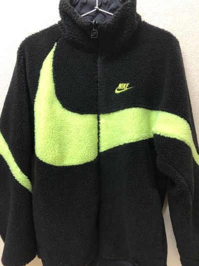 Nike Big Swoosh Reversible Boa Jacket"Black Neon"