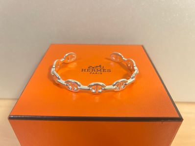 Hermes Chaine D'ancre Enchainee Bracelet Medium Model "Silver"